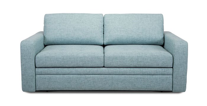 Прямой диван-кровать Бруно голубого цвета 