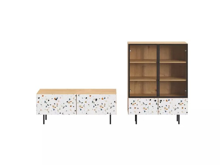 Композиция Frida 5 с принтом Marble на металлических ножках  - купить Гостиные гарнитуры по цене 72492.0