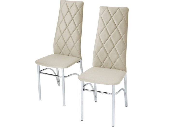 Комплект из двух стульев Малибу серого цвета - купить Обеденные стулья по цене 6075.0