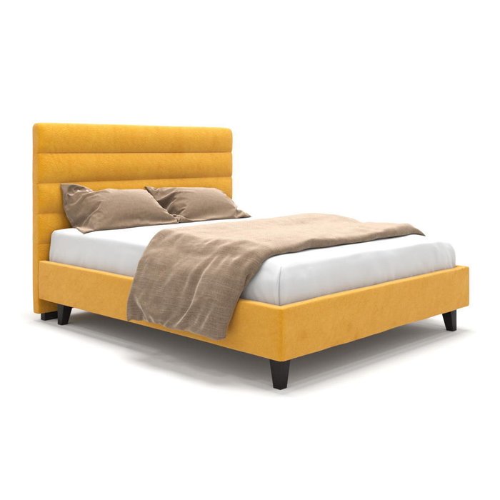 Кровать Tara  на ножках желтая 180х200