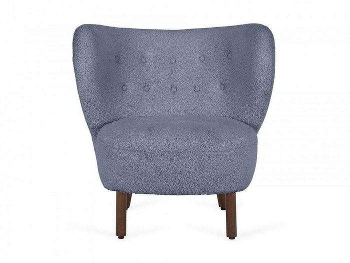 Кресло Lounge Wood сине-серого цвета - купить Интерьерные кресла по цене 46800.0