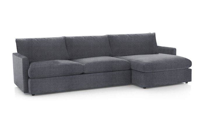 Угловой диван-кровать Винс темно-серого цвета