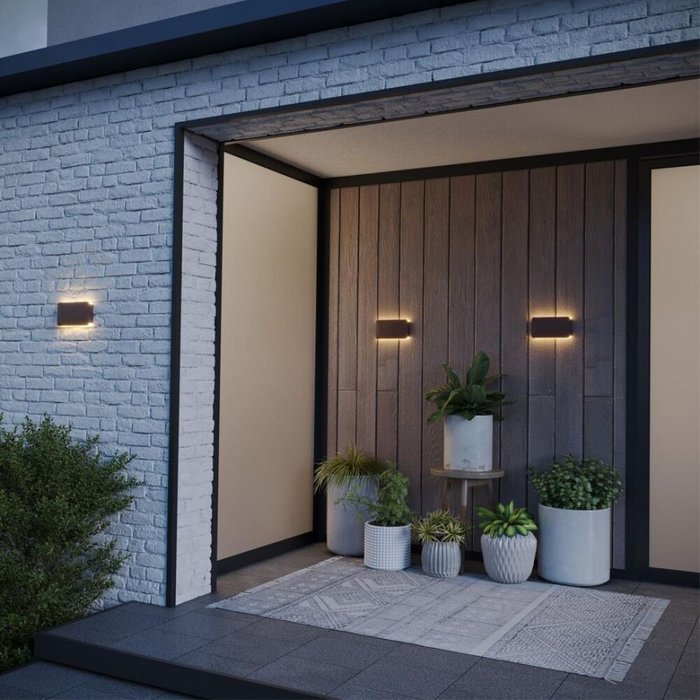 Уличный настенный светильник Novotech Street Strait 359591 - лучшие Настенные уличные светильники в INMYROOM