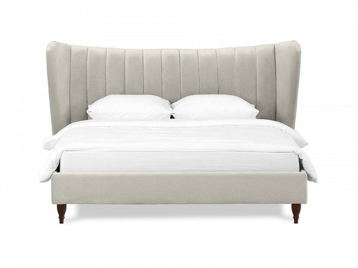 Кровать Queen Agata L 160х200 светло-серого цвета - купить Кровати для спальни по цене 64410.0