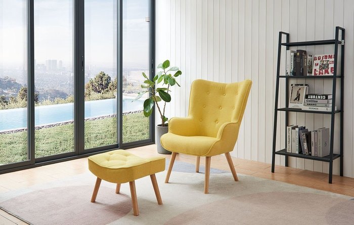 Кресло Hygge желтого цвета - купить Интерьерные кресла по цене 17947.0