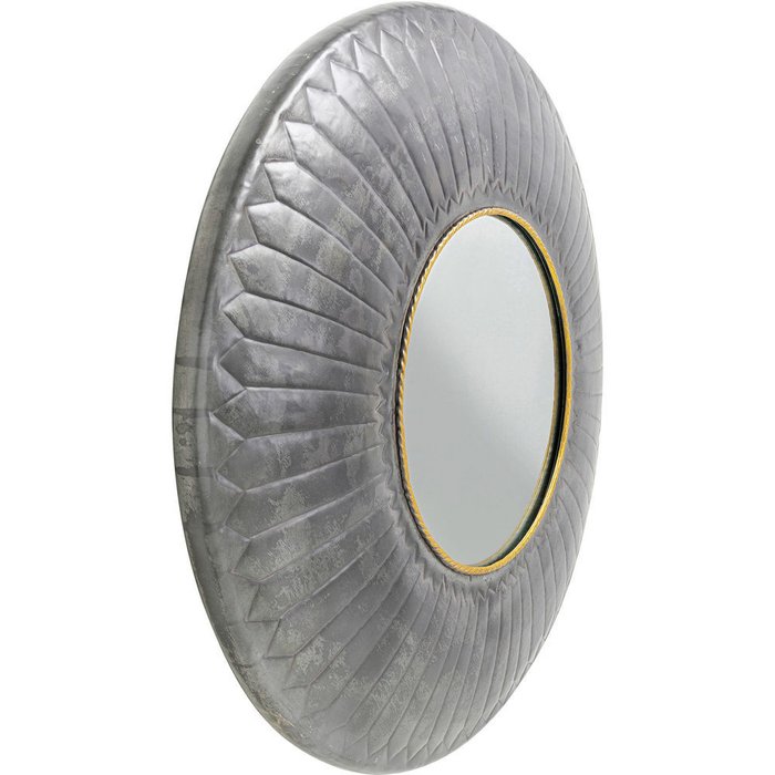 Настенное зеркало Rope в раме серого цвета  - купить Настенные зеркала по цене 60150.0