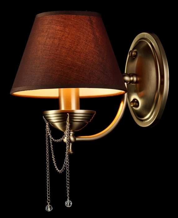 Бра Chester с коричневым абажуром - лучшие Бра и настенные светильники в INMYROOM