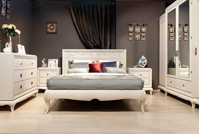 Кровать Соната 160х200 белого цвета - лучшие Кровати для спальни в INMYROOM