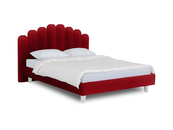 Кровать Queen Sharlotta L 160х200 бордового цвета  - купить Кровати для спальни по цене 48180.0