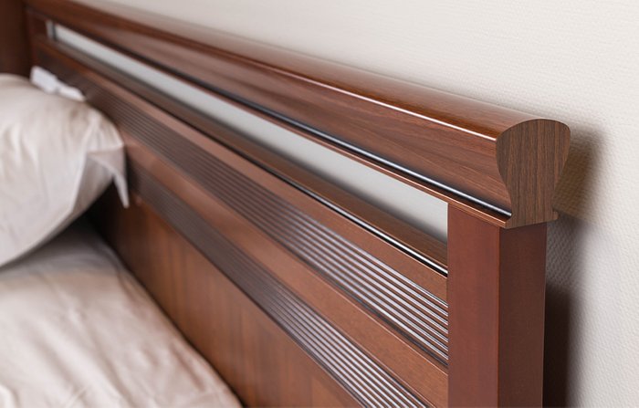 Кровать Адажио 140х200 коричневого цвета - лучшие Кровати для спальни в INMYROOM