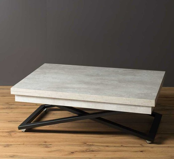 Стол-трансформер Cross цвета бетон - купить Обеденные столы по цене 34590.0