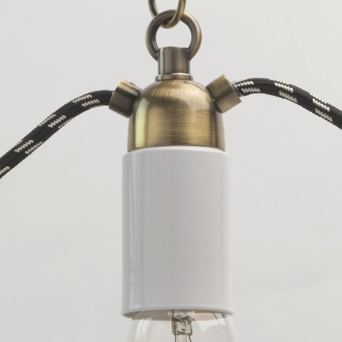 Потолочная люстра Фьюжн бронзово-белого цвета - купить Потолочные люстры по цене 7410.0