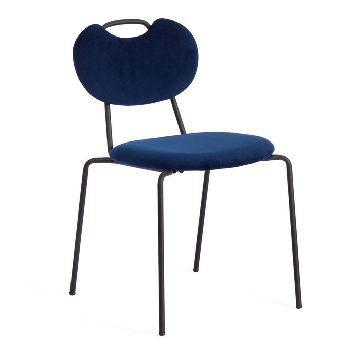 Набор из четырех стульев Danton синего цвета - купить Обеденные стулья по цене 4050.0