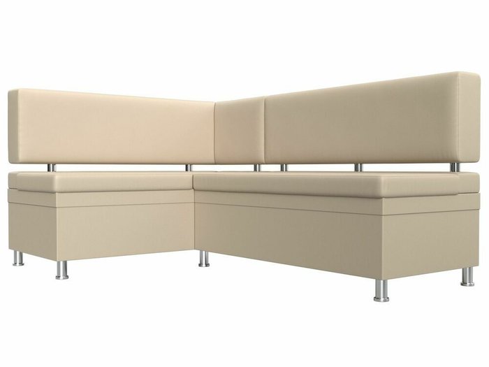Угловой диван Стайл бежевого цвета (экокожа) левый угол - лучшие Угловые диваны в INMYROOM