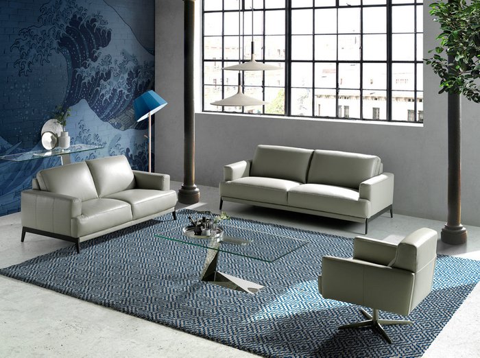 Диван двухместный серого цвета - лучшие Прямые диваны в INMYROOM