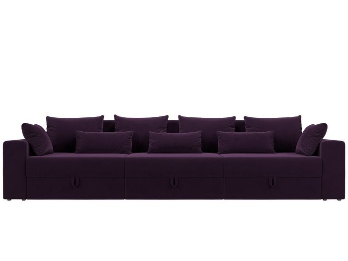 Прямой диван-кровать Мэдисон Long фиолетового цвета - купить Прямые диваны по цене 50990.0