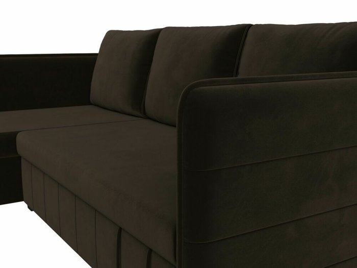 Угловой диван-кровать Слим коричневого цвета левый угол - лучшие Угловые диваны в INMYROOM