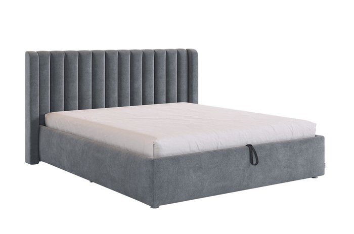 Кровать с подъемным механизмом Ева 160х200 темно-серого цвета