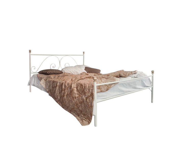 Кровать Анталия 140х200 белого цвета - купить Кровати для спальни по цене 21990.0