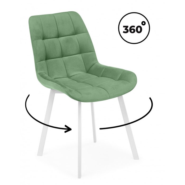 Обеденный стул Челси 360 П фисташкового цвета вращающийся - купить Обеденные стулья по цене 5700