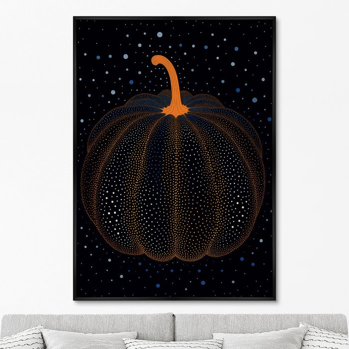 Репродукция картины Pumpkin sparkling in the night, 2024г. - купить Картины по цене 24999.0
