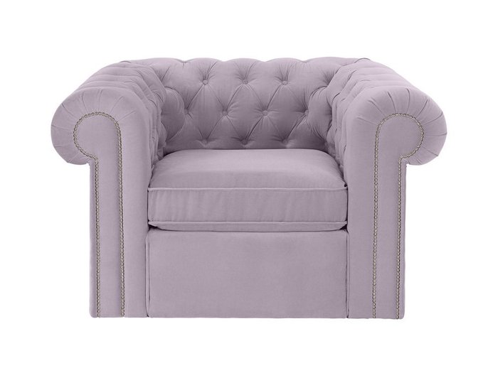 Кресло Chesterfield серо-лилового цвета