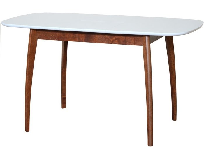 Стол раздвижной Спайдер мини коричнево-белого цвета - лучшие Обеденные столы в INMYROOM