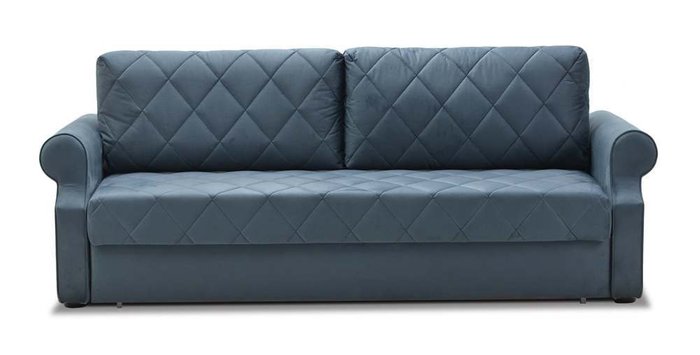 Прямой диван-кровать Белла синего цвета - купить Прямые диваны по цене 27930.0