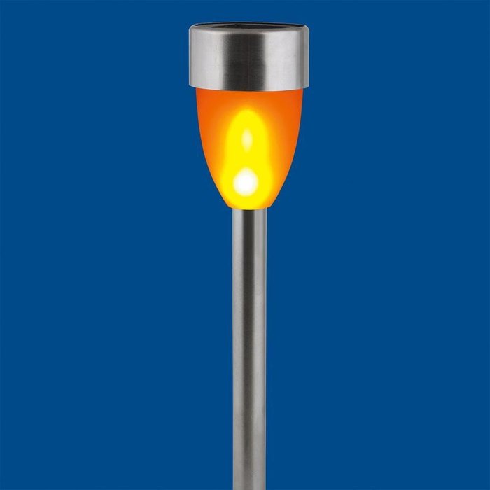 Светильник на солнечных батареях Special Metal Torch серебряного цвета - лучшие Наземные светильники в INMYROOM