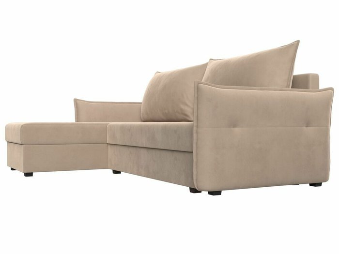 Угловой диван-кровать Лига 004 бежевого цвета угол левый - лучшие Угловые диваны в INMYROOM