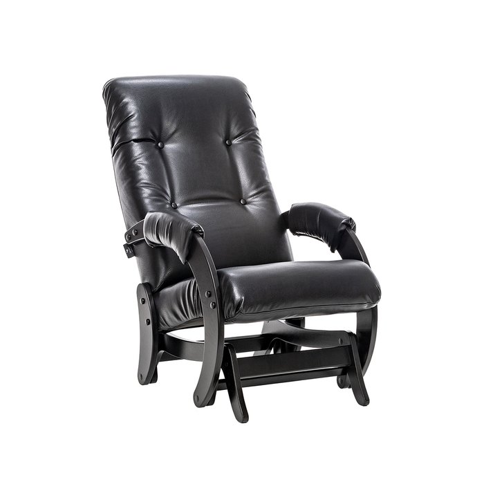Кресло-глайдер Модель 68  с обивкой черного цвета