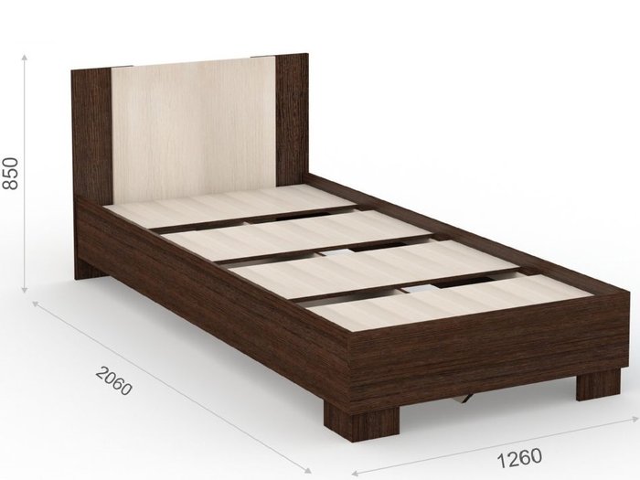 Кровать Аврора 120х200 темно-коричневого цвета - лучшие Кровати для спальни в INMYROOM