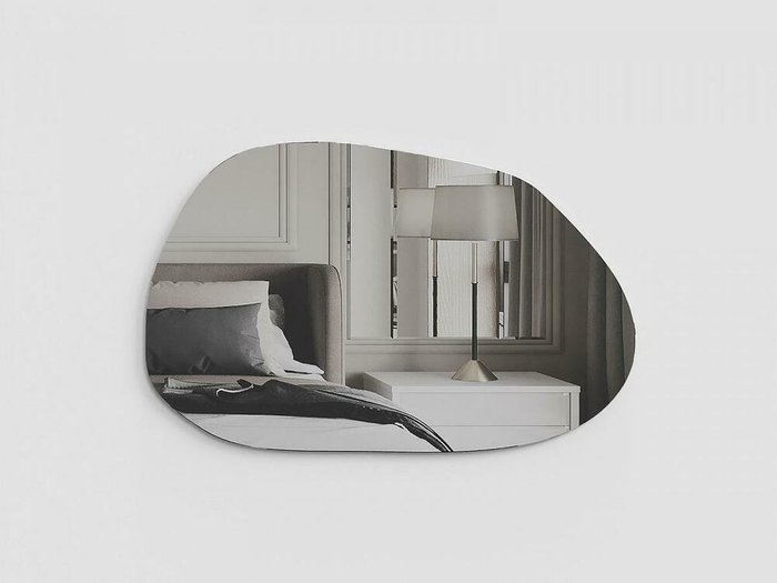 Фигурное настенное зеркало Stone 65х103  - купить Настенные зеркала по цене 9800.0