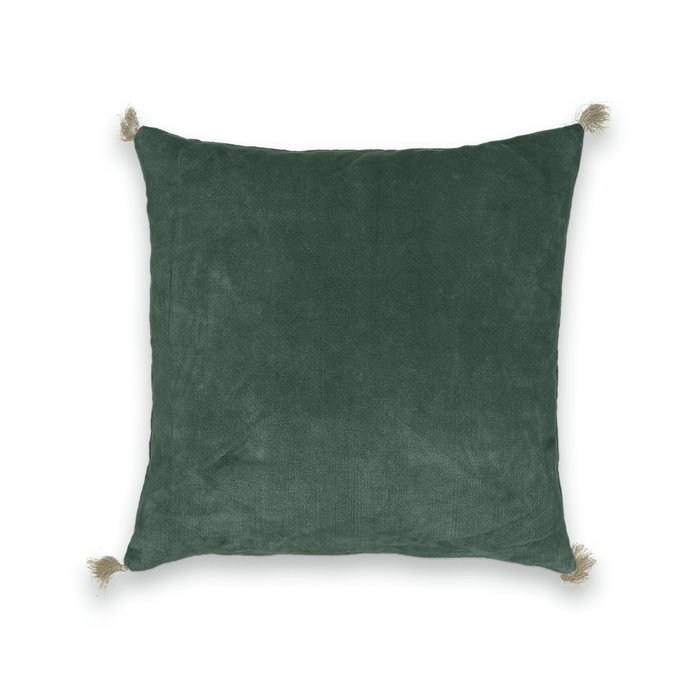 Чехол на подушку велюровый Cacolet зеленого цвета