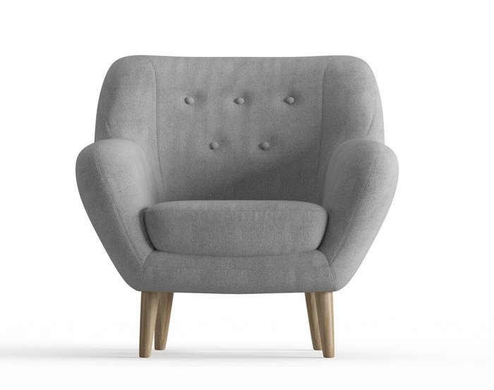Кресло Cloudy в обивке из велюра серого цвета - купить Интерьерные кресла по цене 15250.0