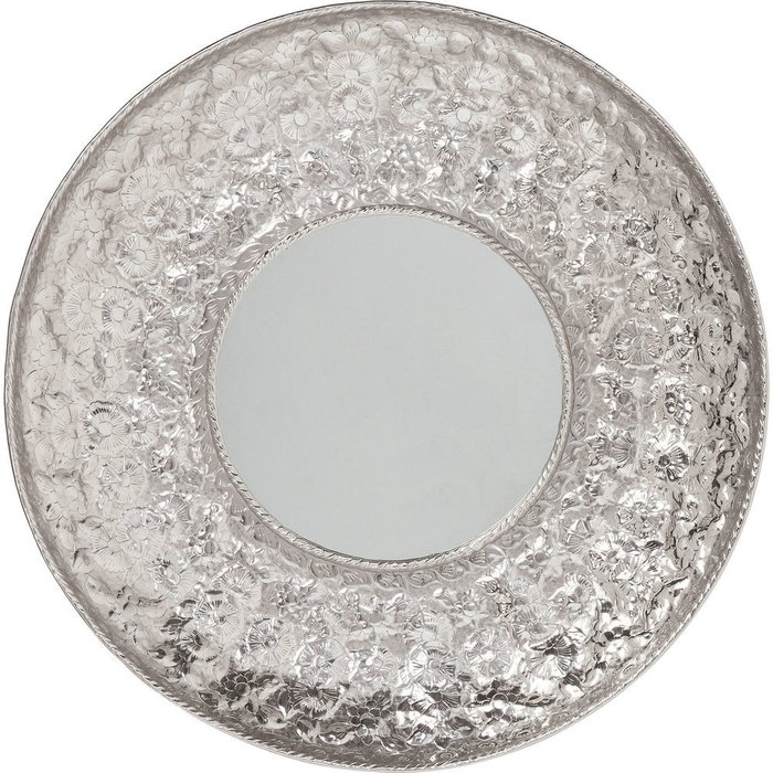 Настенное зеркало Cosmos в раме серебряного цвета 