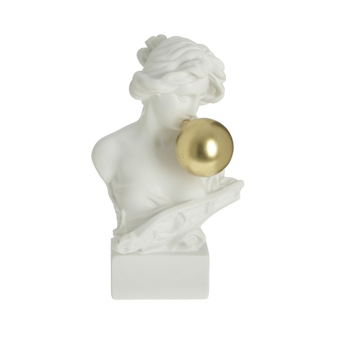 Декор настольный - бюст бело-золотого цвета - купить Фигуры и статуэтки по цене 3640.0
