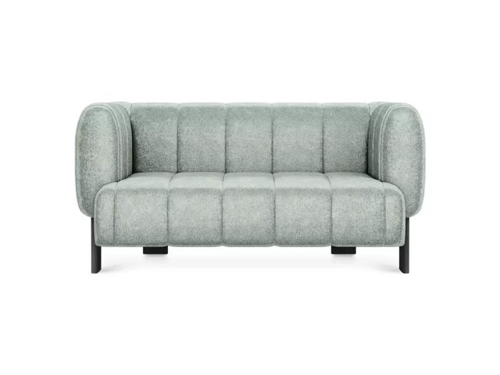Диван Cassis М светло-зеленого цвета с черными ножками   - купить Прямые диваны по цене 74250