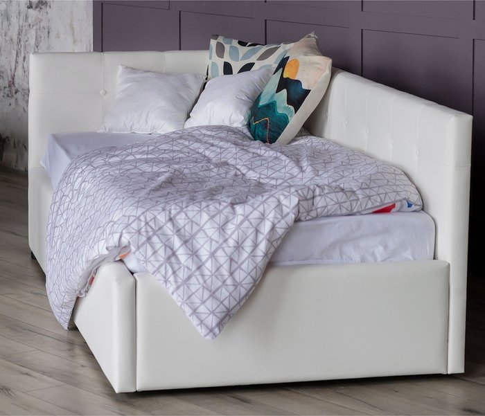Кровать Bonna 90х200 белого цвета - лучшие Кровати для спальни в INMYROOM Кровать Bonna 90х200 белого цвета - лучшие Кровати для спальни в INMYROOM
