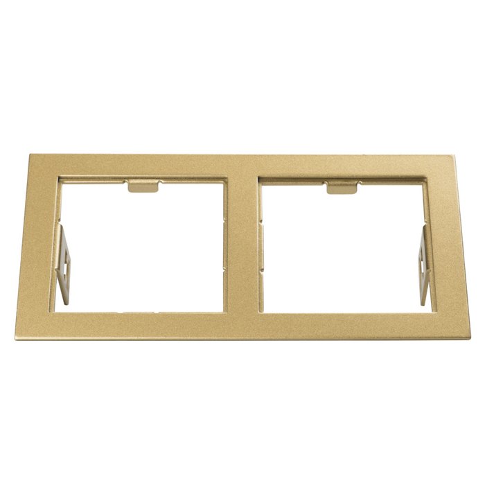 Рамка DOMINO Double QUADRO MR16 ЗОЛОТО - лучшие Встраиваемые споты в INMYROOM Рамка DOMINO Double QUADRO MR16 ЗОЛОТО - лучшие Встраиваемые споты в INMYROOM