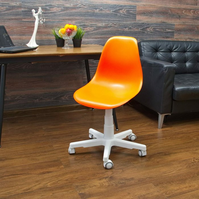 Кресло Смузи оранжево-белого цвета - купить Офисные кресла по цене 5990.0