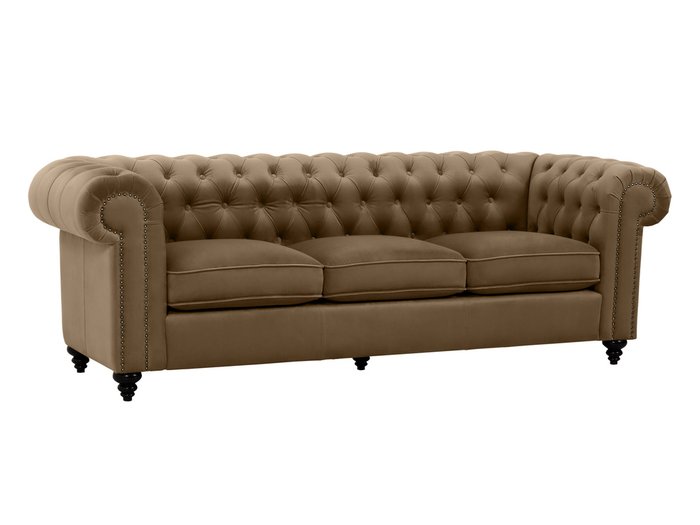 Диван Chester Classic коричневого цвета - купить Прямые диваны по цене 58390.0