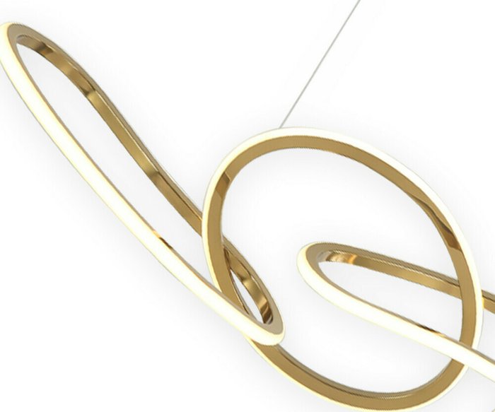 Подвесная светодиодная люстра Сена золотого цвета - купить Подвесные люстры по цене 44900.0