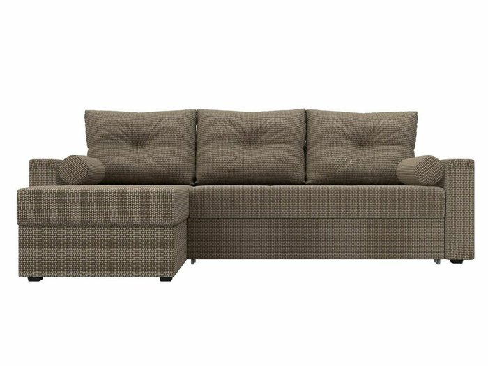 Угловой диван-кровать Верона бежево-коричневого цвета левый угол - купить Угловые диваны по цене 44999.0