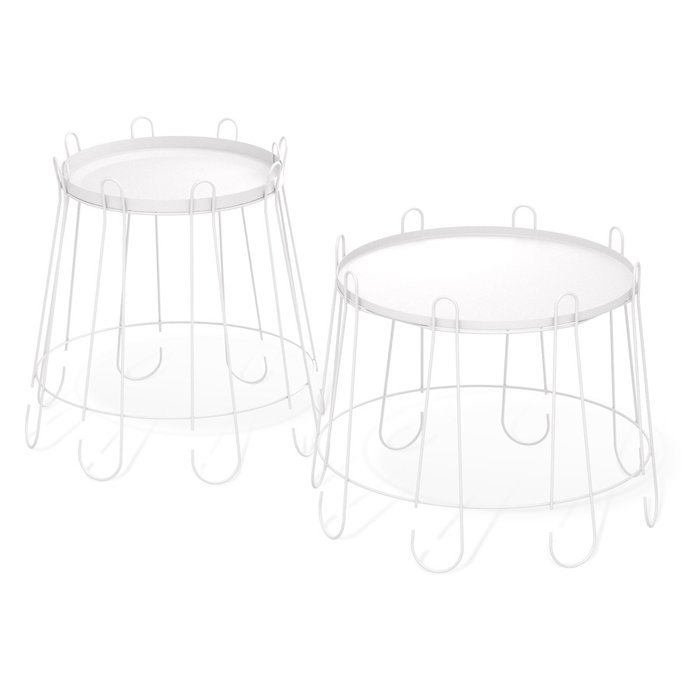 Комплект сервировочных столов Аахен белого цвета