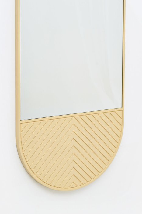 Овальное настенное зеркало с орнаментом Toffee бежевого цвета - лучшие Настенные зеркала в INMYROOM