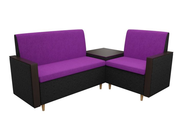 Кухонный угловой диван Модерн черно-фиолетового цвета  - лучшие Угловые диваны в INMYROOM