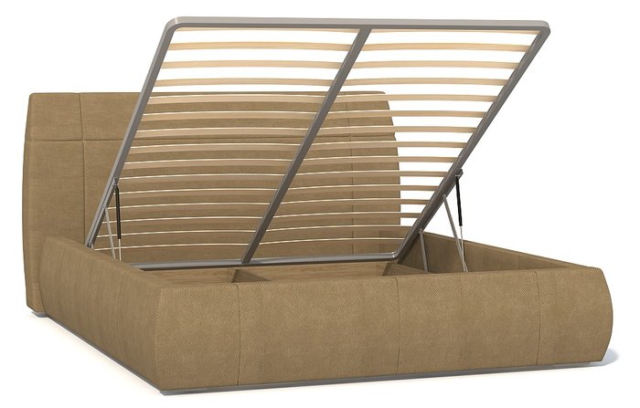 Кровать с подъемным механизмом Анри 180х200 светло-коричневого цвета - купить Кровати для спальни по цене 84990.0