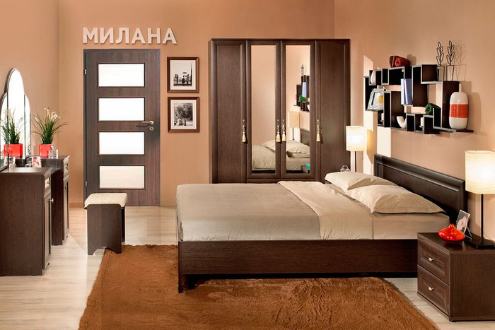 Кровать без подъемного механизма Анкона - купить Кровати для спальни по цене 2290.0