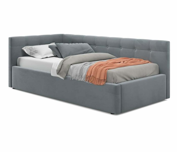 Кровать Bonna 90х200 серого цвета с матрасом